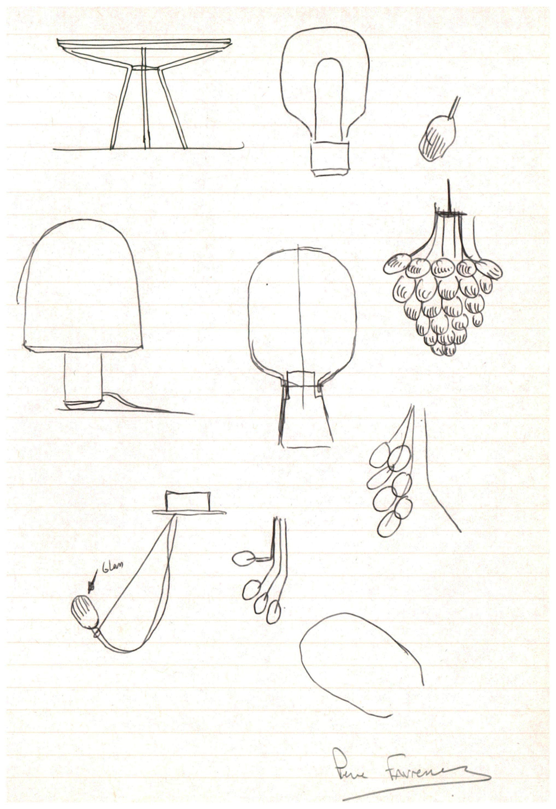 Pierre Favresse - Drawing - Work - Designer - Design - Preparatory sketch n°1