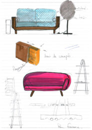 Pierre Favresse - Drawing - Work - Designer - Design - Preparatory sketch n°9